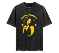 Donna Summer Icon Singer Legend Disco Men's T-Shirt Unisex Black Cotton Print tee Shirts XL