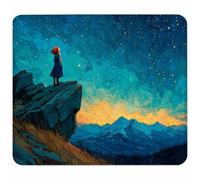 Donna Tappetino Mouse Piccolo 200x150x3mm, Tappetino Scrivania con Bordo Cucito, Mousepad Impermeabile e Antiscivolo, Pratica e Facile da Pulire, Accessori Gaming, Regalo Uomo, Cielo Stellato 5-2261