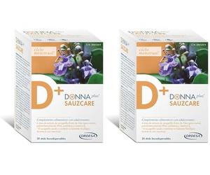 DONNAplus Sauzcare | 20 Sticks Bucodispersables | Complemento Alimenticio para el Bienestar Premenstrual y Menstrual (Paquete de 2)