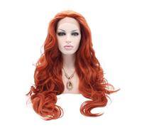 Donne capelli 24 pulgadas largo natural ondulado parte libre pequeña superficie Encaje frente Pelucas resistente al calor sintético peluca para las mujeres Extensiones de pelo