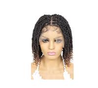 Donne Capelli Peluca de encaje integral de 30 cm, peluca trenzada sin nudos con raya de resorte para mujeres negras Extensiones de cabello (Light Golden Brown)