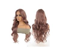 Donne Capelli Peluca sintética larga de 73 cm para mujer extensiones de cabello (marrón curly)