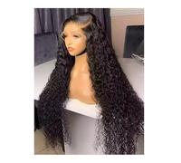 Donne Capelli Pelucas de encaje frontal Wigs Deep Wave HD 13x6, cabello humano pre-depilado, densidad 200, sin pegamento, para mujeres extensiones de cabello (28inch)