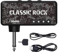 Donner Amplificador de Auriculares para Guitarra Classic Rock Pocket Mini Guitar Headphone Amp, batería Recargable USB, Amplificador portátil para Guitarra eléctrica