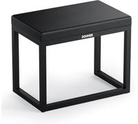 Donner Banco de Piano, Taburete para Teclado Resistente a la Corrosión, Diseño Minimalista Moderno, Asiento de Piano de Metal con Cojín Grueso, Silla de Piano Negra con Almohadilla, DKB-200