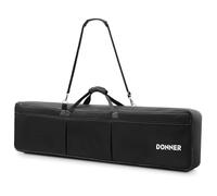 Donner Bolsa para teclado de 88 teclas para piano y 88 teclas, tres bolsillos ampliados con cremallera y correa de transporte, nailon Oxford impermeable y resistente al polvo, color negro