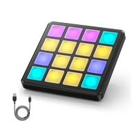 Donner Controlador MIDI con Pads para Crear Ritmos,Caja de Ritmos Portátil con 16 Pads de Ritmos,Repetición de Notas y Software de Producción Musical,Controlador MIDI USB con 40 Cursos,STARRYPAD MINI