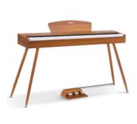 Donner DDP-80 digital piano de 88 teclas contrapesadas, piano eléctrico de tamaño completo para principiantes y adultos, con atril, pedal triple, compatible con USB-MIDI, regalo para hombres y mujeres