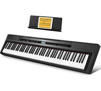 Donner - DEP-20 - Piano Digital, Piano Eléctrico, Principiantes con 88 Teclas de Tamaño Y Peso Completo Y Pedal de Armónicos, con Fuente de Alimentación
