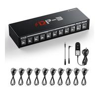 DONNER DP-3 - Fuente de alimentación para pedal de efectos de guitarra con 10 salidas de CC aisladas para pedales de efectos de 9 V/12 V/18 V (100 mA/300 mA/500 mA)