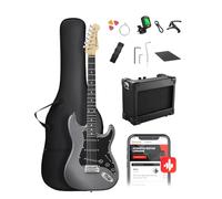 DONNER DST-80 Guitarra Eléctrica Kit para Principiantes de 39” con Amplificador, Pastilla Clásica SSS, Incluye Funda, Afinador, Capodastro, Correa, Púas y Lecciones en Línea Gratuitas