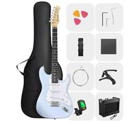 DONNER DST-80 Guitarra Eléctrica Kit para Principiantes de 39” con Amplificador, Pastilla Clásica SSS, Incluye Funda, Afinador, Capodastro, Correa, Púas y Lecciones en Línea Gratuitas