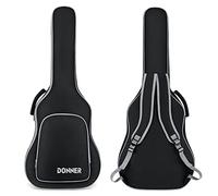 Donner Funda Guitarra acústica Acolchada de 8mm, Bolsa Guitarra acústica con Nailon Oxford 600D Resistente al Agua Interior no Tejido y Dos Bolsillos
