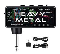 Donner Guitar Headphone Amp Heavy Metal USB Recargable Mini Amplificador de Auriculares de Bolsillo para Guitarra Eléctrica