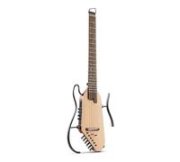 Donner Guitarra eléctrica acústica HUSH I PRO Guitarra de viaje con múltiples modos de efecto, kit de guitarra inteligente de auriculares, bolsa de concierto, correa, cable de carga