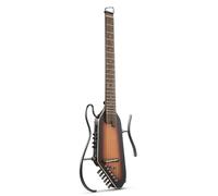 Donner Guitarra Electroacústica HUSH I PRO Travel con Múltiples Modos de Efectos, Kit Inteligente con Auriculares, Bolsa de Transporte, Correa, Cable de Carga, Sunburst.