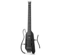 Donner HUSH-X - Kit de guitarra eléctrica, guitarra de viaje ligera con soportes fáciles de montar, ideal para viajes y práctica, cuerpo sólido de caoba, bolsa de concierto, todos los accesorios,