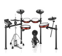 Donner Juego de batería eléctrica, DED-200 Pro batería electrónica con Hi-Hat independiente, caja de malla de doble zona de 10 pulgadas y tambor de patada independiente para batería avanzada, 5