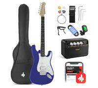 Donner Juego de guitarra eléctrica para principiantes de 39 pulgadas, pastillas S-S-H con amplificador, bolsa, correa, cuerdas, afinador, cable, púas, DST100
