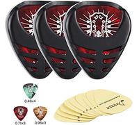 Donner - Juego de púas para guitarra (10 unidades, incluye 3 pegatinas, fácil de pegar en la guitarra, apto para bajo de guitarra acústica)