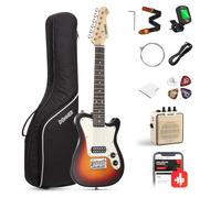 Donner Kit de guitarra eléctrica para niños de 30 pulgadas, mini guitarra eléctrica estilo TL para niños con amplificador, bolsa 600D, afinador, púas, cable, correa y cuerdas adicionales, DTJ-100S