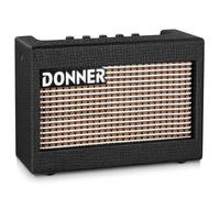 Donner Mini amplificador de guitarra eléctrica de madera de 3 W pequeño amplificador de guitarra M-3 altavoz de práctica de computadora, portátil y compacto