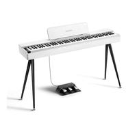 Donner OURA S100 88 Teclado Piano Ponderado con 3 Canciones Demo, 15 Tonos, Bluetooth Audio/MIDI, Piano Digital para Casa para Principiantes, Avanzados, Blanco