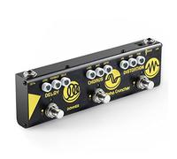 Donner Pedal de efectos de guitarra múltiple Alpha Cruncher 3 tipos de efectos de retardo, pedal de distorsión de coro con adaptador