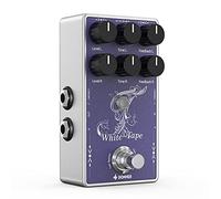 Donner Pedal de retardo de cinta estéreo para guitarra eléctrica, pedal de retardo analógico con efecto eco, pedal de guitarra de cinta blanca, True Bypass