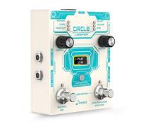 Donner Pedal Looper Guitarra - Circle Looper con caja de ritmos, 2 en 1 Drum Looper Pedales de bucle de guitarra estéreo, 40 ranuras 160 minutos Loop con 110 ranuras de tambor, Tap Tempo, Fade Out