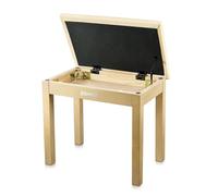Donner Piano Banco con Almacenamiento, Madera Maciza Teclado Banco Piano Librería Taburete Silla Asiento con Cojín de Gamuza de Alta Densidad, Color Madera Clara