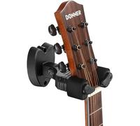 Donner Soporte Guitarra Pared, Colgador de Pared para Guitarra Eléctrica Acústica Clásica/Bajo/Guitalele/Banjo/Mandolina, Bloqueo Automático Diseño Adecuado, Negro, 1pcs