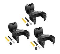Donner Soporte Guitarra Pared, Colgador de Pared para Guitarra Eléctrica Acústica Clásica/Bajo/Guitalele/Banjo/Mandolina, Bloqueo Automático Diseño Adecuado, Negro, 3pcs