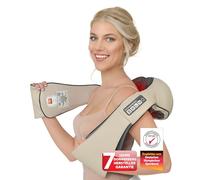 DONNERBERG® Premium Masajeador Cervical Shiatsu Con Calor Y Vibración | Masaje Shiatsu Profundo Con Vibración Y Calor Infrarrojo, Para Cuello, Hombros Y Espalda, Garantía Del Motor De 7 Años, Beige