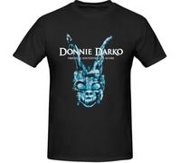 Donnie Darko Men's Classic Round Neck T-Tshirts Camisetas y Tops Fashion Short Sleeve Top 100% Cotton Black(X-Large)