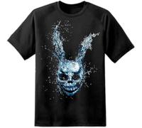 Donnie Darko T Tshirts Camisetas y Tops Frank Rabbit Head Sparkle Motion Halloween Mask Horror Film Men's Fashion Crew Neck Short Sleeves Cotton Tops Clothing, Black(Small)
