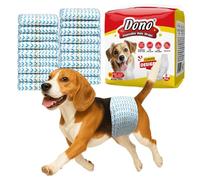- Dono - Pañales desechables para perros machos con indicador de humedad, envolturas súper absorbentes para perros machos, núcleo de algodón contorneado en 3D para una mejor absorción, bandas para el