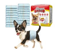 Dono Pañales desechables para perros machos con indicador de humedad, envolturas superabsorbentes para perros machos, núcleo de algodón contorneado 3D para una gran absorción, bandas para el vientre a