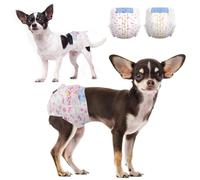 Dono pañales desechables perro hembra,Super absorbente a prueba de fugas,Pañales para perros hembra para la temporada,Pañales para gatos,incontinencia,Calor,Período,Urinario excitable,XXS,XS,S,M,L (S)