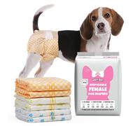 Dono Pañales para Perros Hembra,60 uds, pañales para Gato, pañales para Perro, indicador de Humedad,Paquete de 3 Colores,Super Absorbente, a Prueba de Fugas, incontinencia, Perros en celo,XXS,XS,S,M