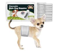 Dono Pañales para perros machos, 24 unidades, bandas para el vientre para perros, pañales para perros machos, súper absorbentes, a prueba de fugas, envolturas para perros para incontinencia, viajes,