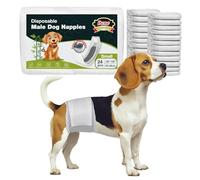 Dono Pañales para perros machos, 24 unidades, bandas para el vientre para perros, pañales para perros machos, súper absorbentes, a prueba de fugas, envolturas para perros para incontinencia, viajes,
