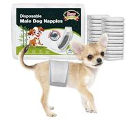 Dono Pañales para Perros Machos, 48 Unidades, Super Absorbentes, A Prueba de Fugas, Envolturas de Carbón para Perros para Incontinencia