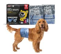 Dono Pañales para perros machos con un 30 % ampliados para incontinencia, 48 piezas, pañales para perros, bandas superabsorbentes a prueba de fugas, entrenamiento de perros, viajes, urinario