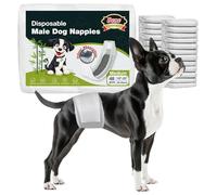 Dono Pañales para perros para perros, 48 unidades, pañales para perros, pañales para perros, vendas abdominales para perros, superabsorbentes, a prueba de fugas, incontinencia, viajes, calor, XS, S, M