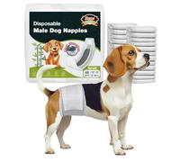 Dono Pañales para perros para perros, 48 unidades, pañales para perros, pañales para perros, vendas abdominales para perros, superabsorbentes, a prueba de fugas, incontinencia, viajes, calor, XS, S, M