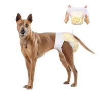 Dono Pañales Perro Hembra, Cintura elástica Envolvente, 8 Unidades, pañal para Perras, Pantalones de celo, súper absorbentes y a Prueba de Fugas, para Perras en celo, incontinencia y Entrenamiento,XL