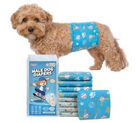 Dono Pañales Perro Macho, un 30% más Anchos, 20 Unidades, Pañales para Perros Macho, 2 diseños, superabsorbentes, a Prueba de Fugas, incontinencia, Viajes, Entrenamiento, XS (15-33 cm)