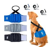 Dono Pañales Perro para Machos, 3 Unidades, Pañales para Perros con Tirantes, pañal Perro Macho Lavables, superabsorbentes, incontinencia, Viajes, Problemas de marcaje, XS, S, M, L, XL, XXL