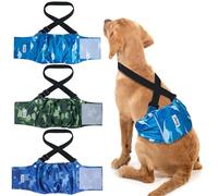 Dono pañales Perros Macho con Tirantes para Perros,3 Piezas,pañales para Perros en celo,pañales para Perros Macho la incontinencia,Entrenamiento,Viaje,XS,S,M,L,XL,XXL